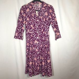 Boden Riviera 50s Style Retro Shirt Dress Floral